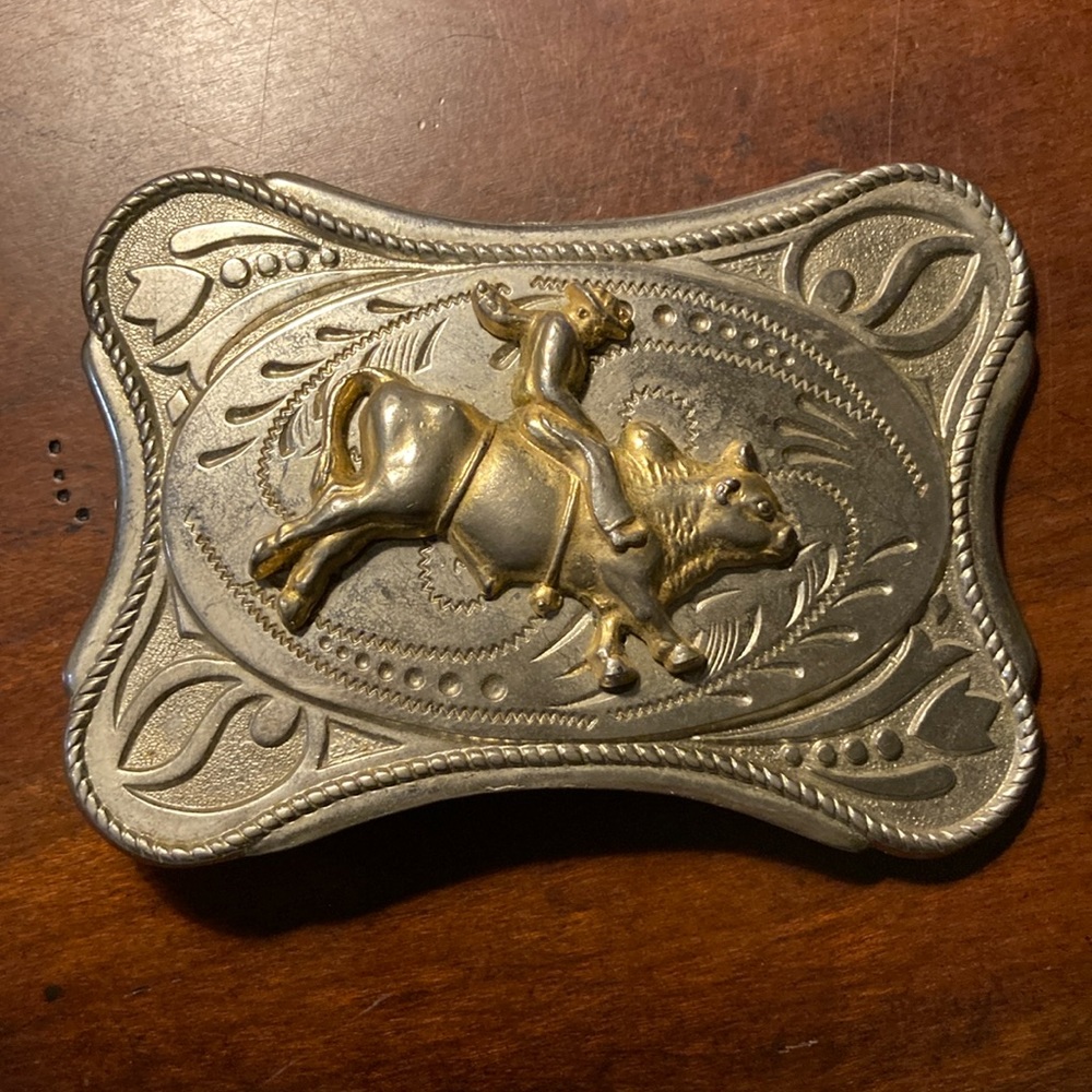 Vintage Cowboy Metal Belt Buckle